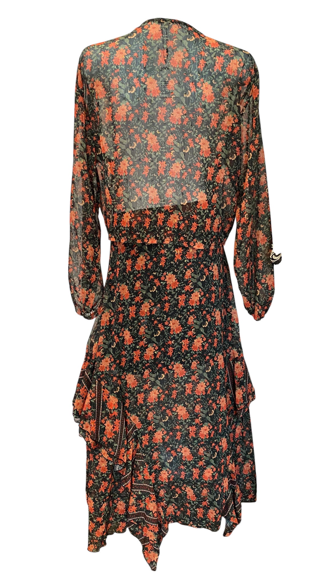 Vassia Kostara Floral Co-ord Set Skirt and Top, Romantic Designer Set - Size S/M