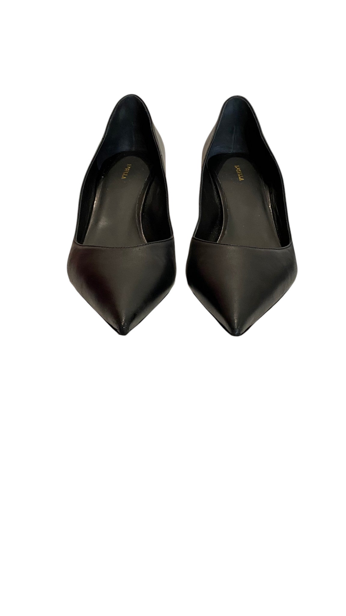 Le Silla Black Pointed Toe Pumps, Classic Leather Heels - Size 40