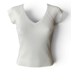 IRO Ribbed Knit Top – Ivory