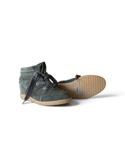 Isabel Marant Suede High-Top Wedge Sneakers – Black – Size 40