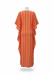ISSA Coral Kaftan Maxi Dress with Underdress