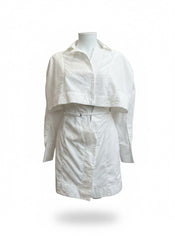 Jacquemus Cotton Poplin Cut-Out Mini Dress – White – Size 36