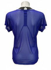 Jean Paul Gaultier Draped Strap Back Top – Blue & Black | Avant-Garde Icon