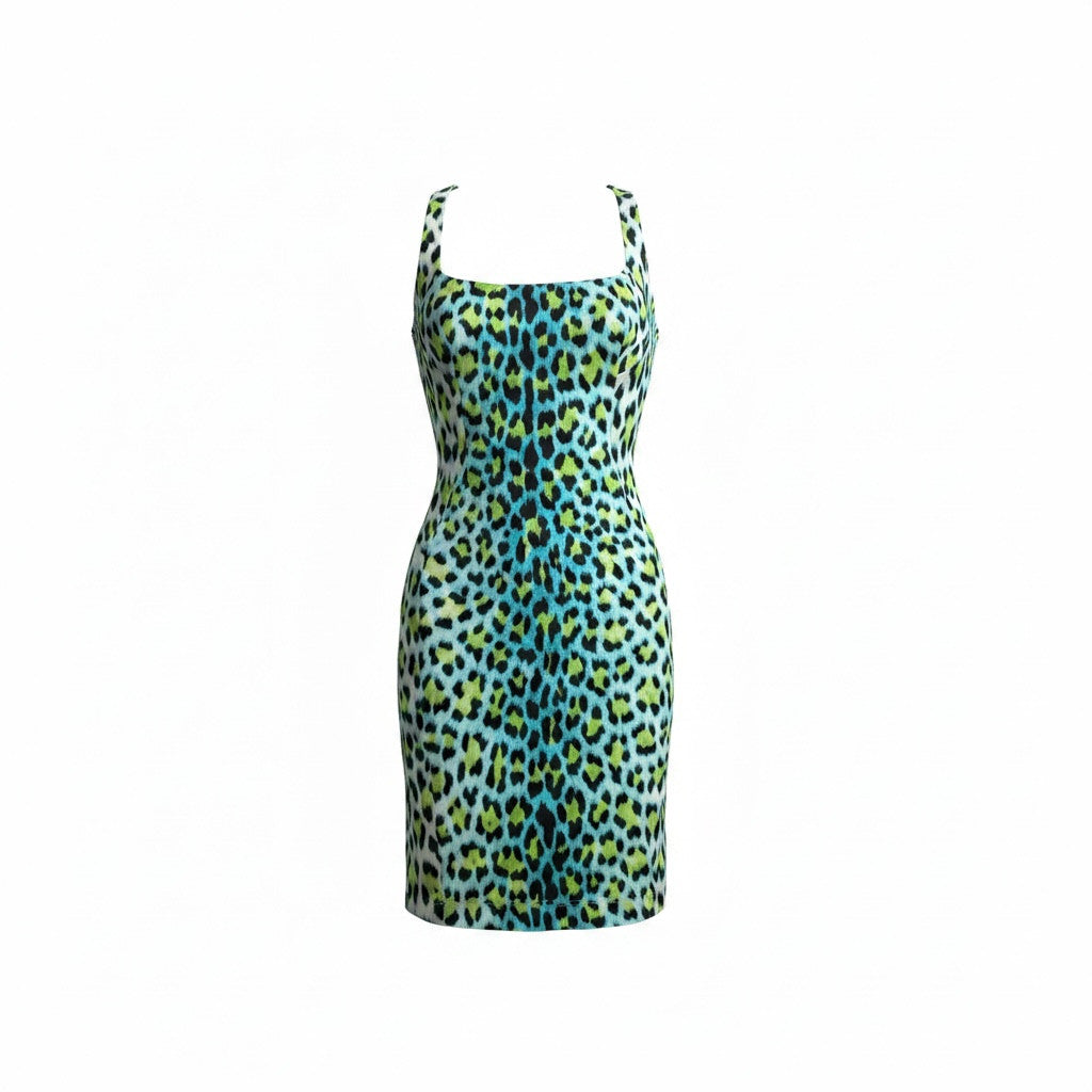 Just Cavalli Leopard Print Bodycon Dress - Size 40