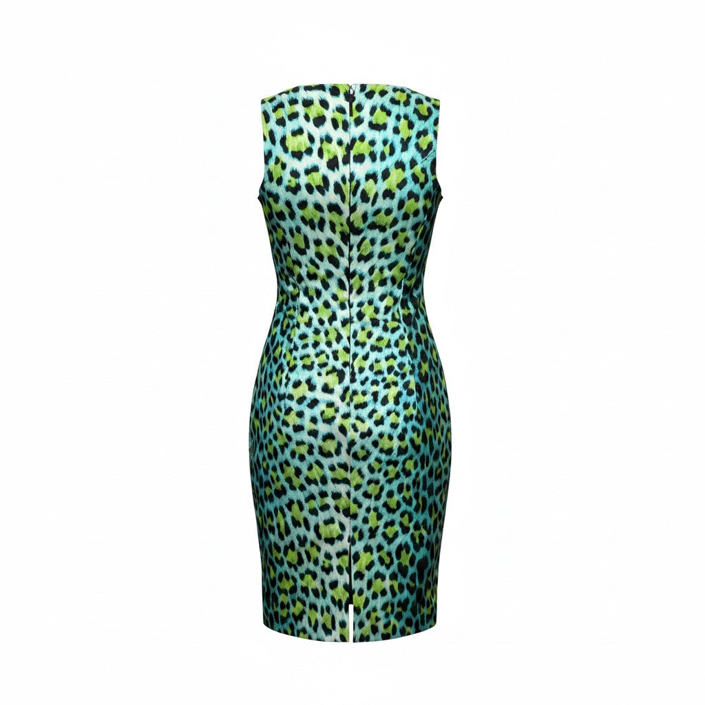 Just Cavalli Leopard Print Bodycon Dress - Size 40