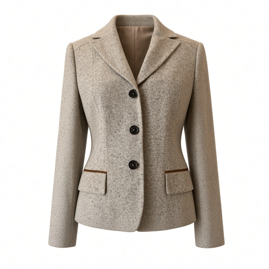 Kiton Cashmere Tailored Blazer & Skirt Suit Set – Grey – Size 44