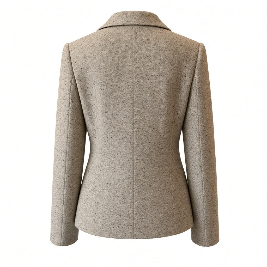 Kiton Cashmere Tailored Blazer & Skirt Suit Set – Grey – Size 44