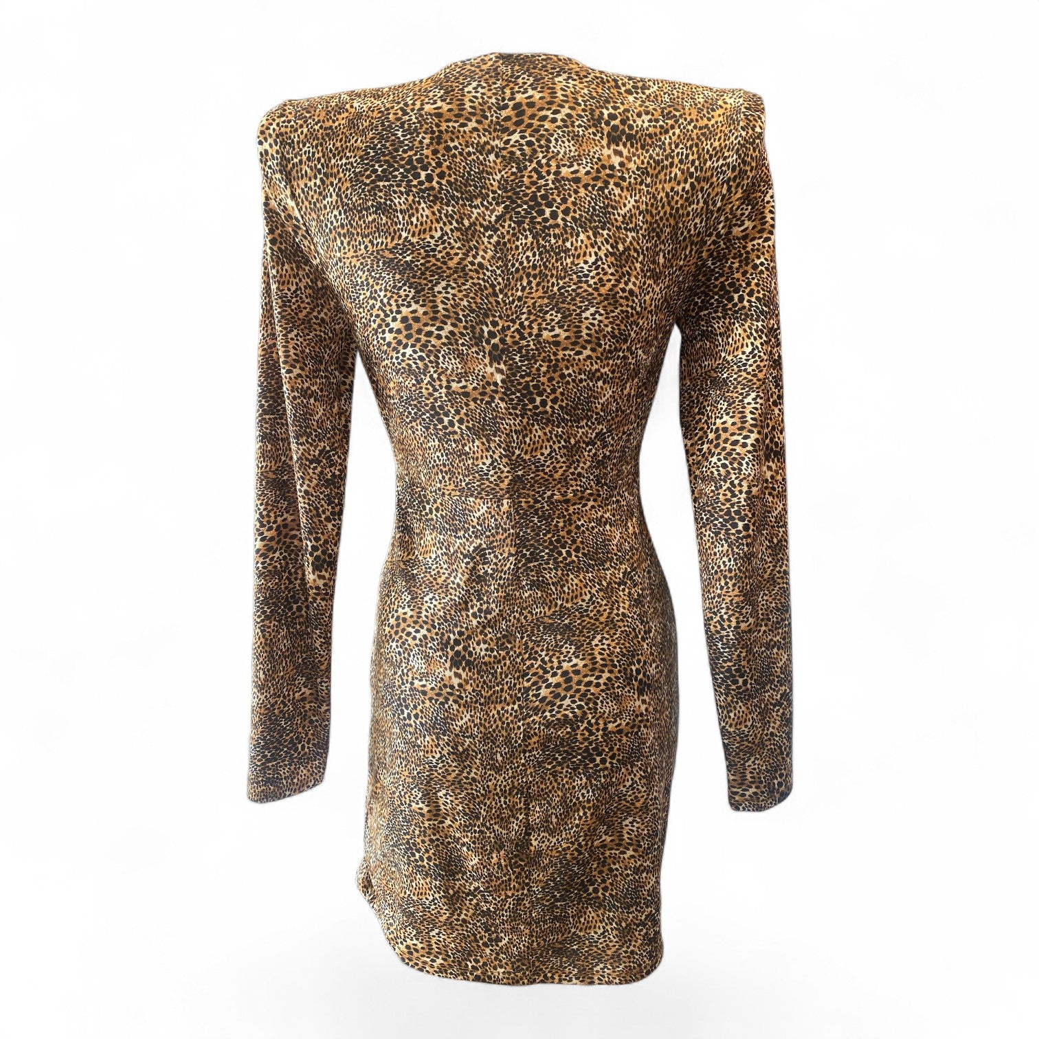 L’Agence Mariah Cheetah Leopard Twist-Front Mini Dress – XS