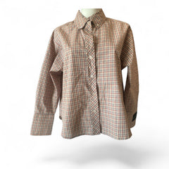 L’Amitié Multicolor Check Long-Sleeve Blouse – Small
