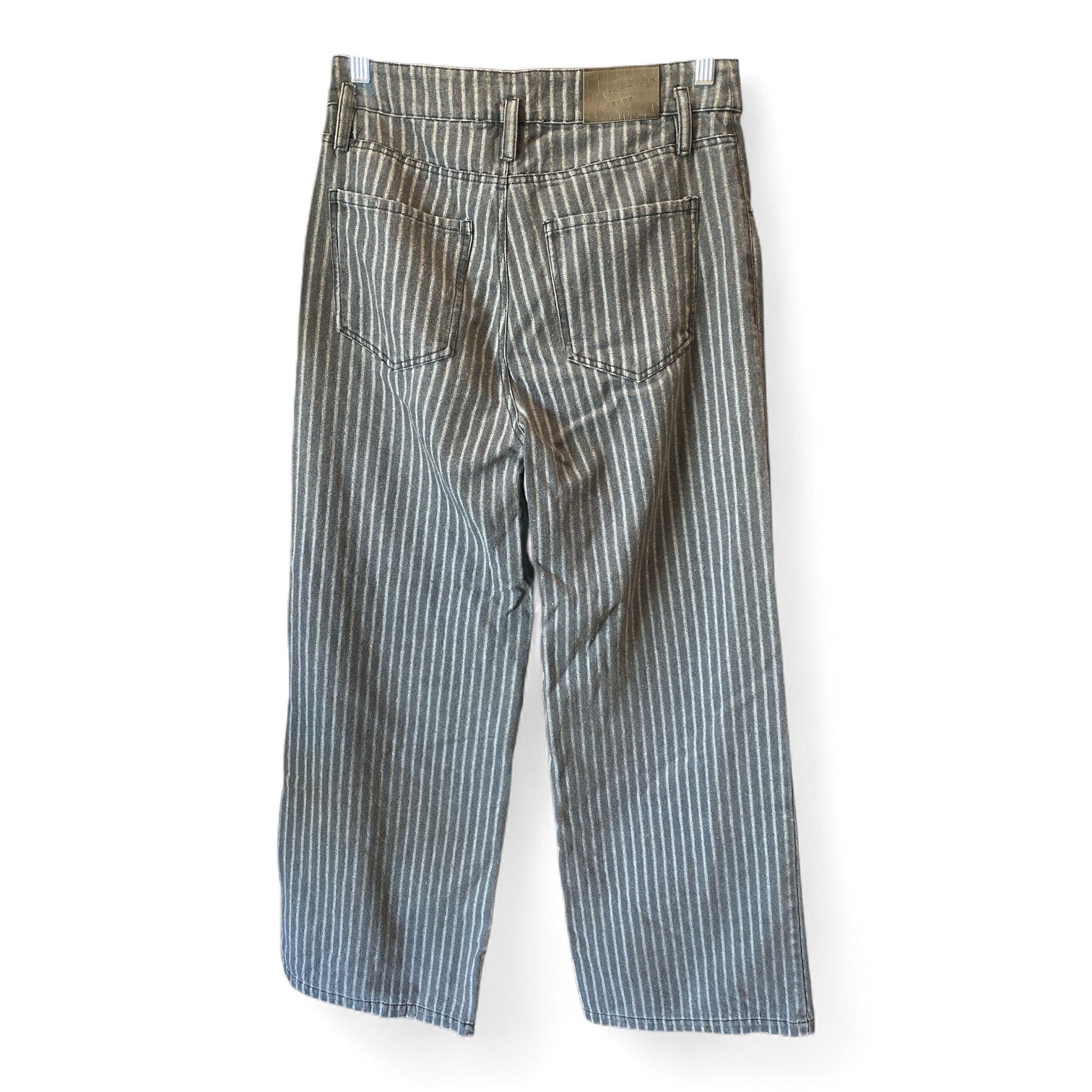 L’Amitié Striped Wide-Leg Jeans – Grey – Size Small