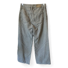 L’Amitié Striped Wide-Leg Jeans – Grey – Size Small