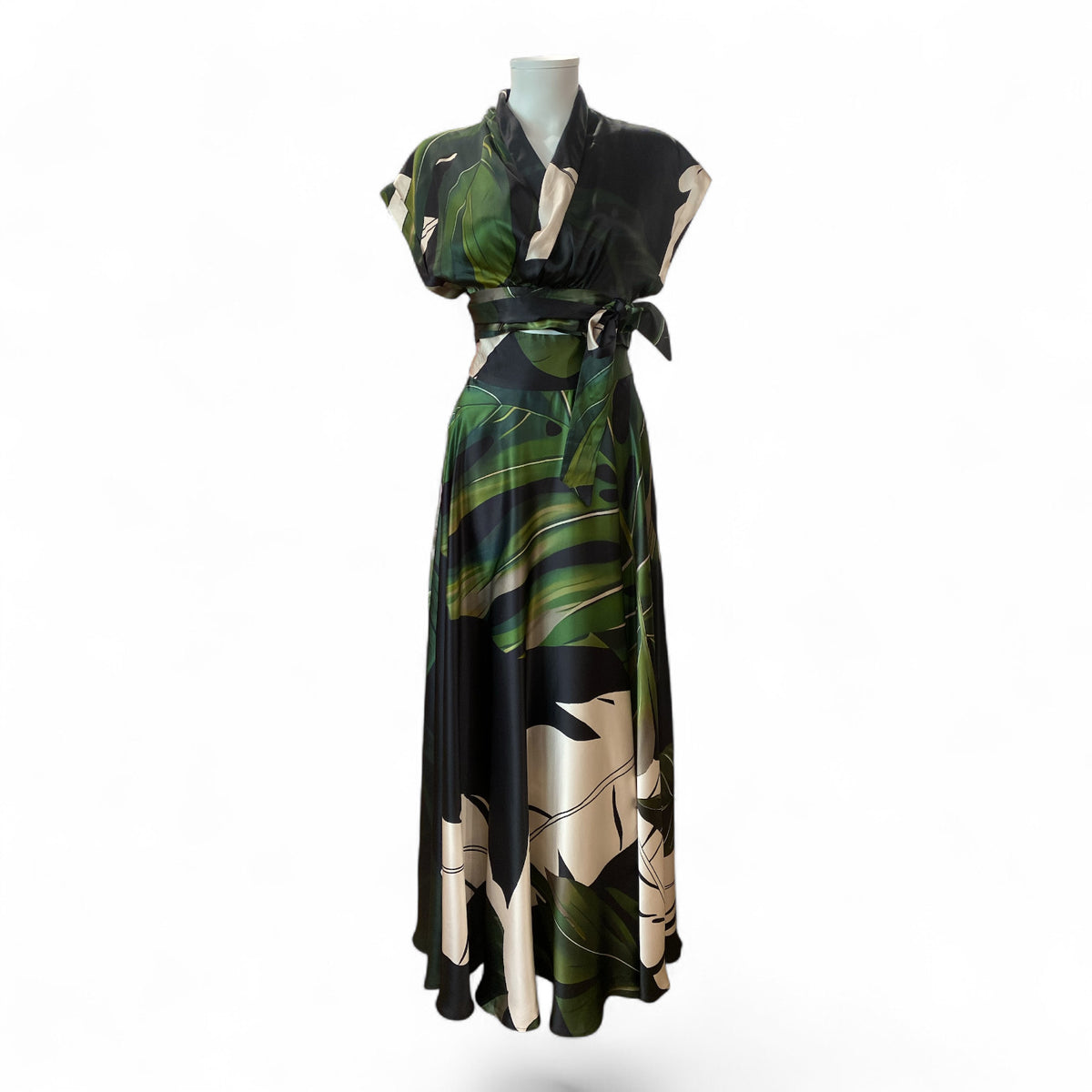 Lace Black & Green Skirt and Top Set – Size S