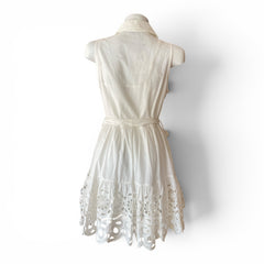 Lace White Broderie Anglaise Dress – Size M
