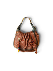 Louis Vuitton Monogram Embossed Leather Drawstring Shoulder Bag – Cognac Brown