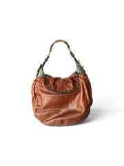 Louis Vuitton Monogram Embossed Leather Drawstring Shoulder Bag – Cognac Brown