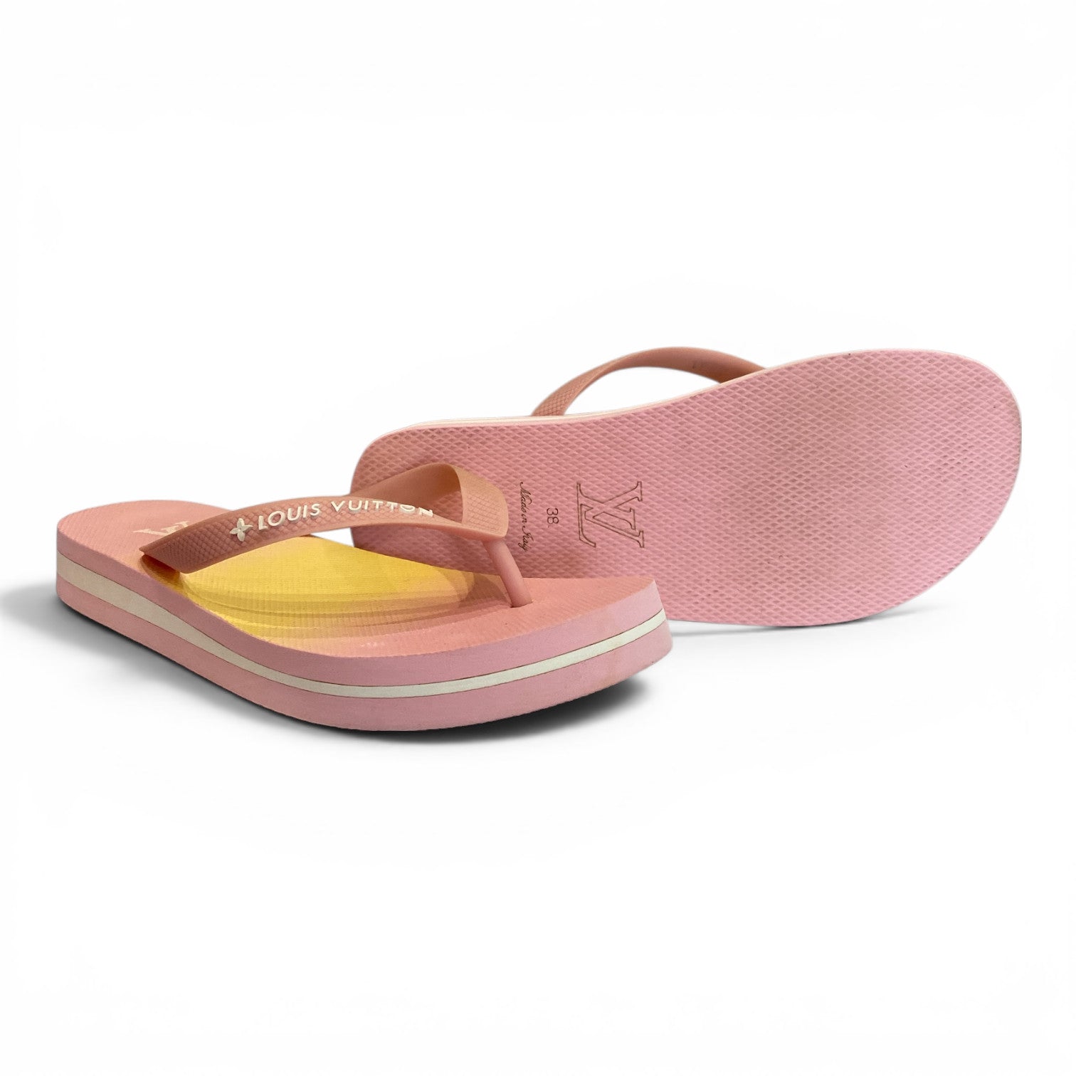 Louis Vuitton Sunset Platform Flip Flops – Size 38