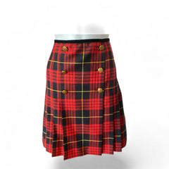 Luisa Spagnoli Tartan Plaid Wrap Mini Skirt – Size 42