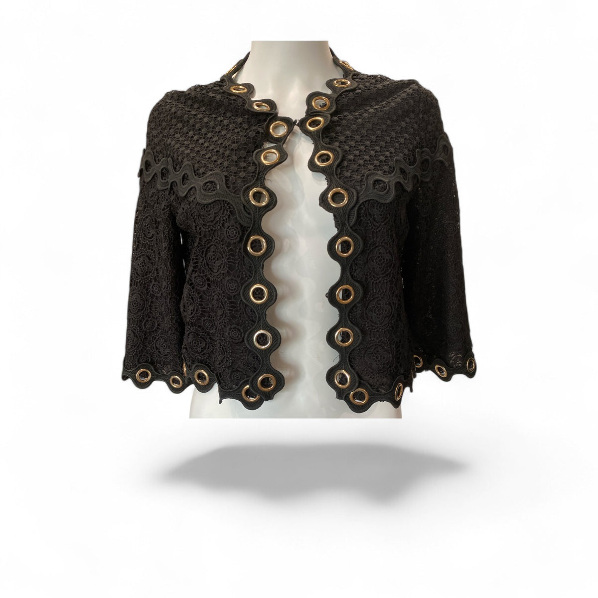 Maje Black Grommet Trim Jacket – Size 2