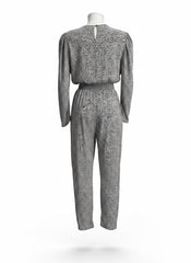 Maje Animal Print Long Sleeve Jumpsuit - Size 40