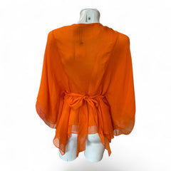 Max Azria Collection Silk Top – Orange – Size L