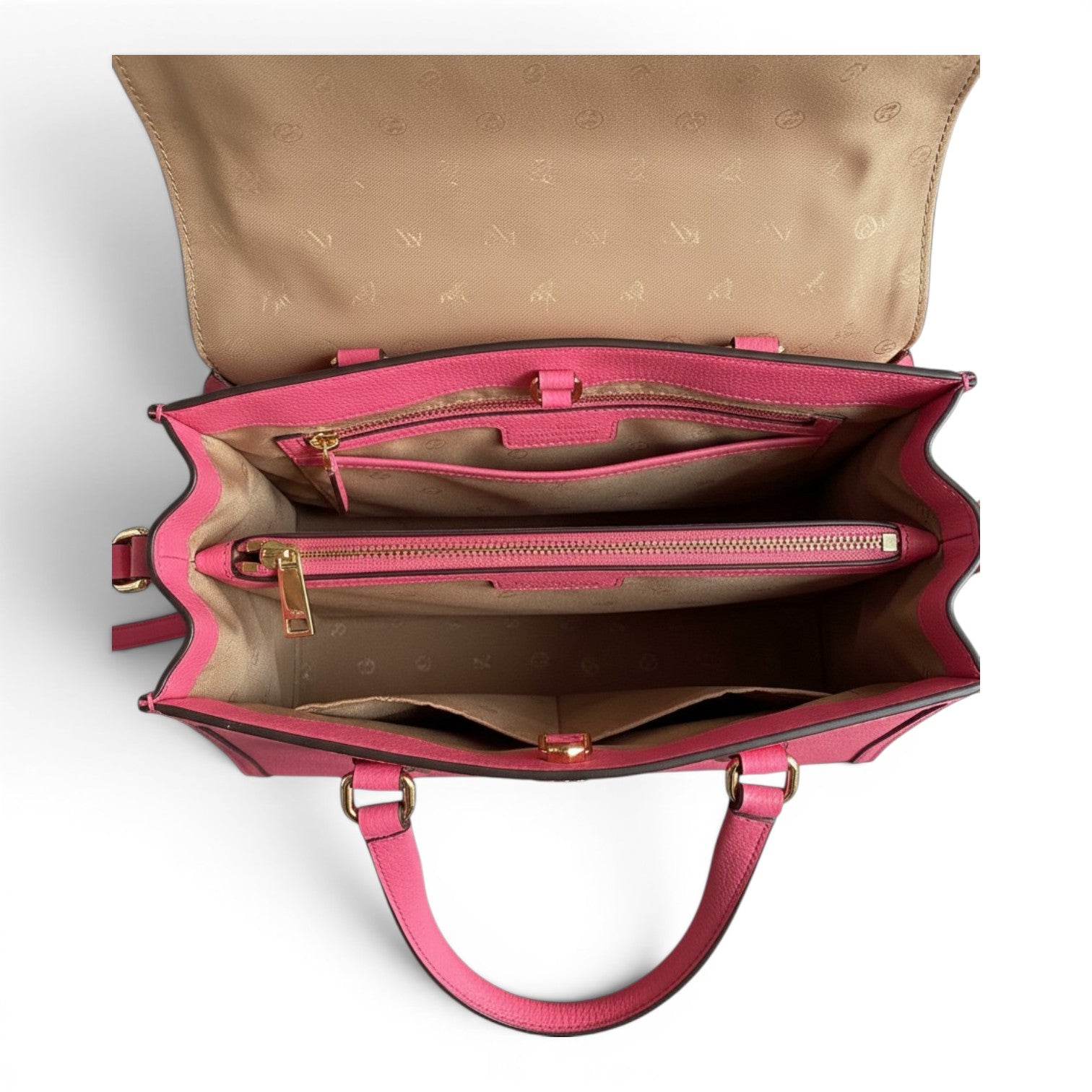 Michael Kors Chantal Small Leather Convertible Satchel – Pink