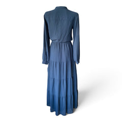 Michael Kors Long Tiered Shirt Dress – Navy Blue – Size 2