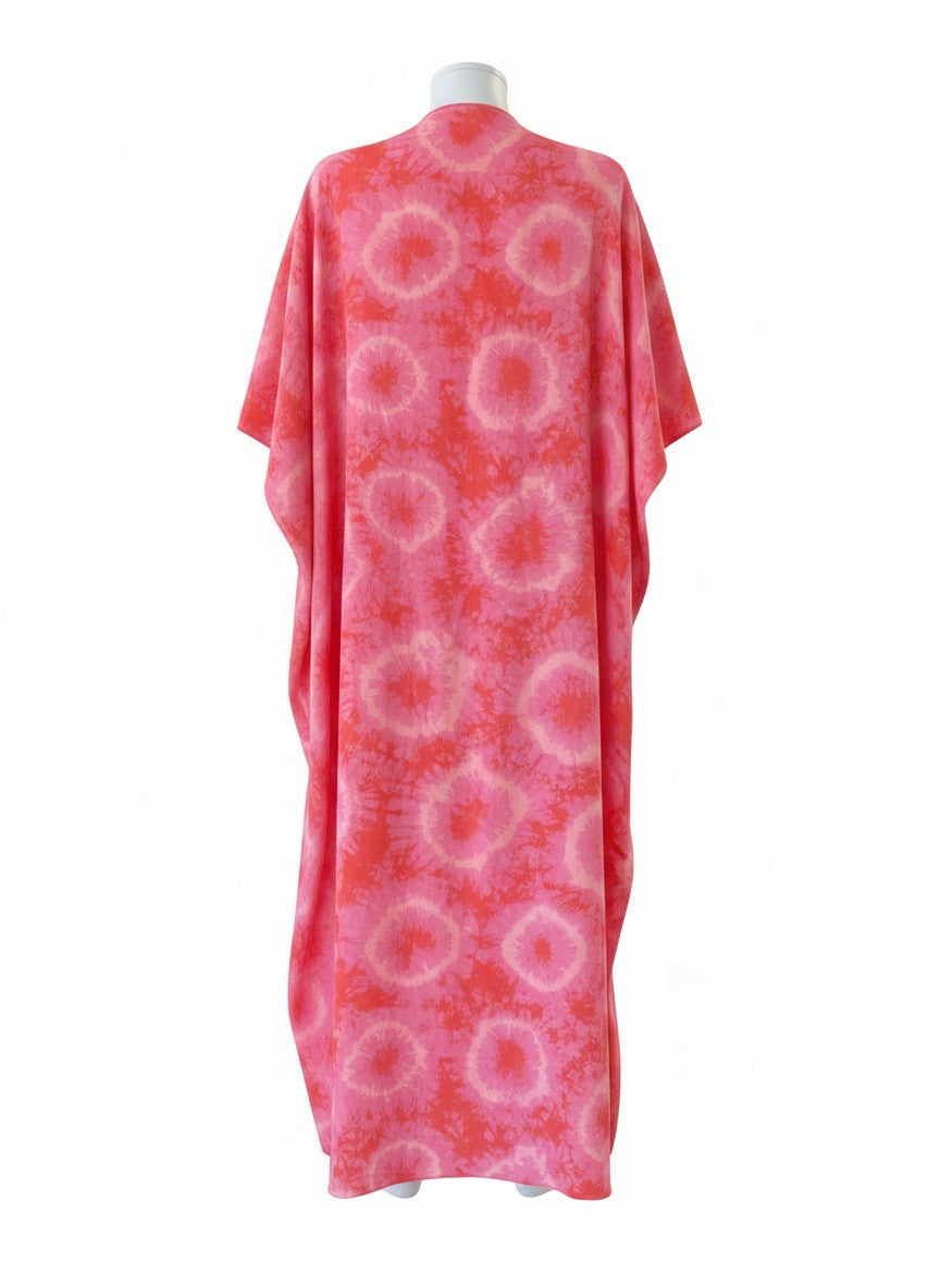 Michael Kors Tie-Dye Georgette Kaftan Maxi Dress - Size Large