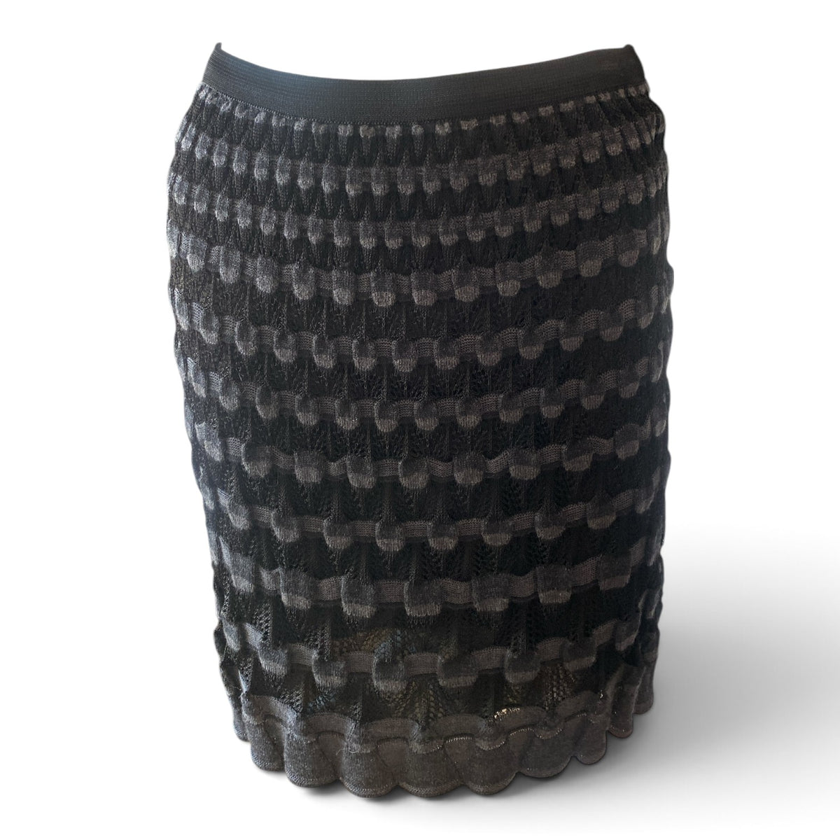 Missoni Black Lace Knit Mini Skirt – Size 38