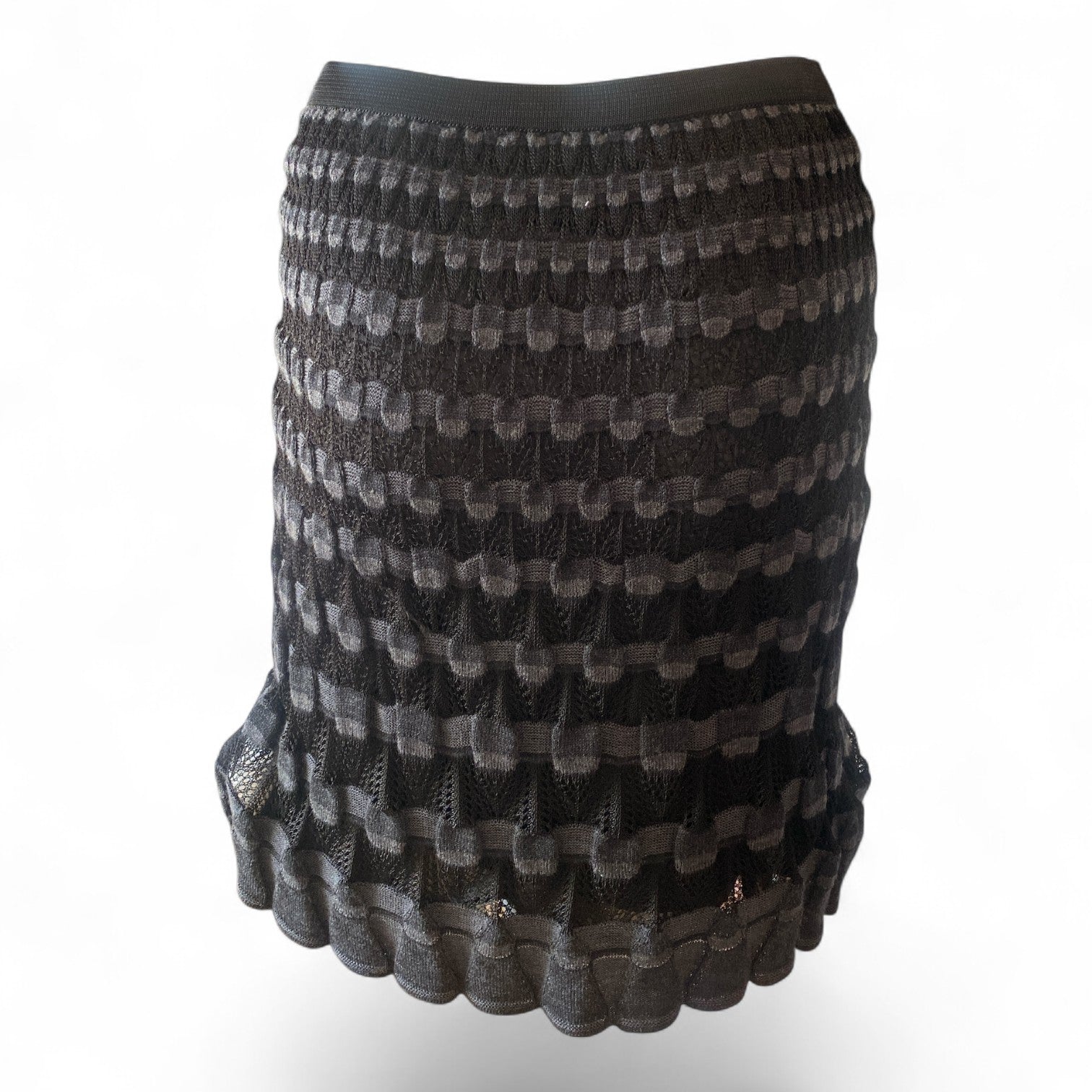 Missoni Black Lace Knit Mini Skirt – Size 38