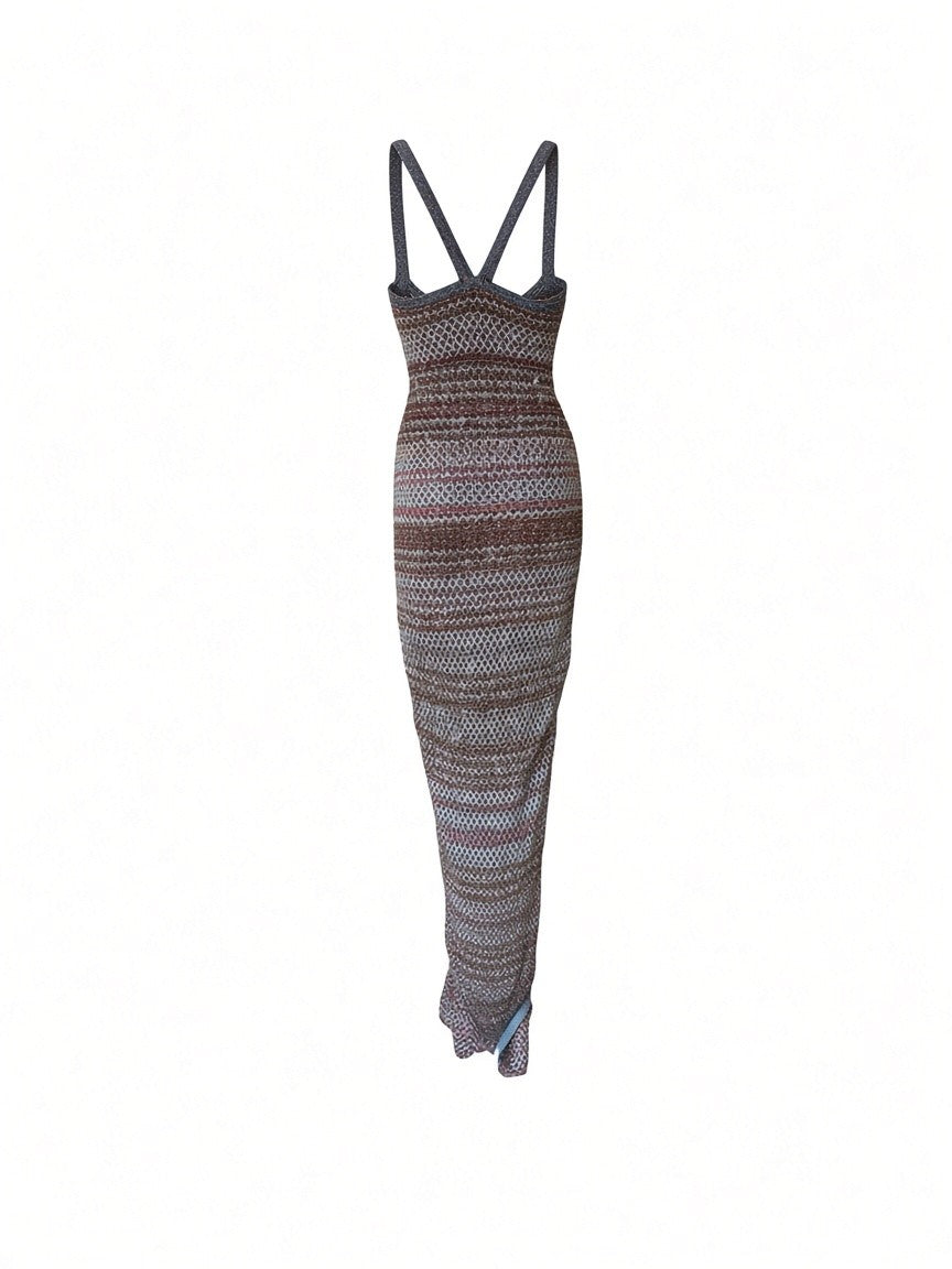 Missoni Metallic Multicolor Knit Maxi Dress – Size 40