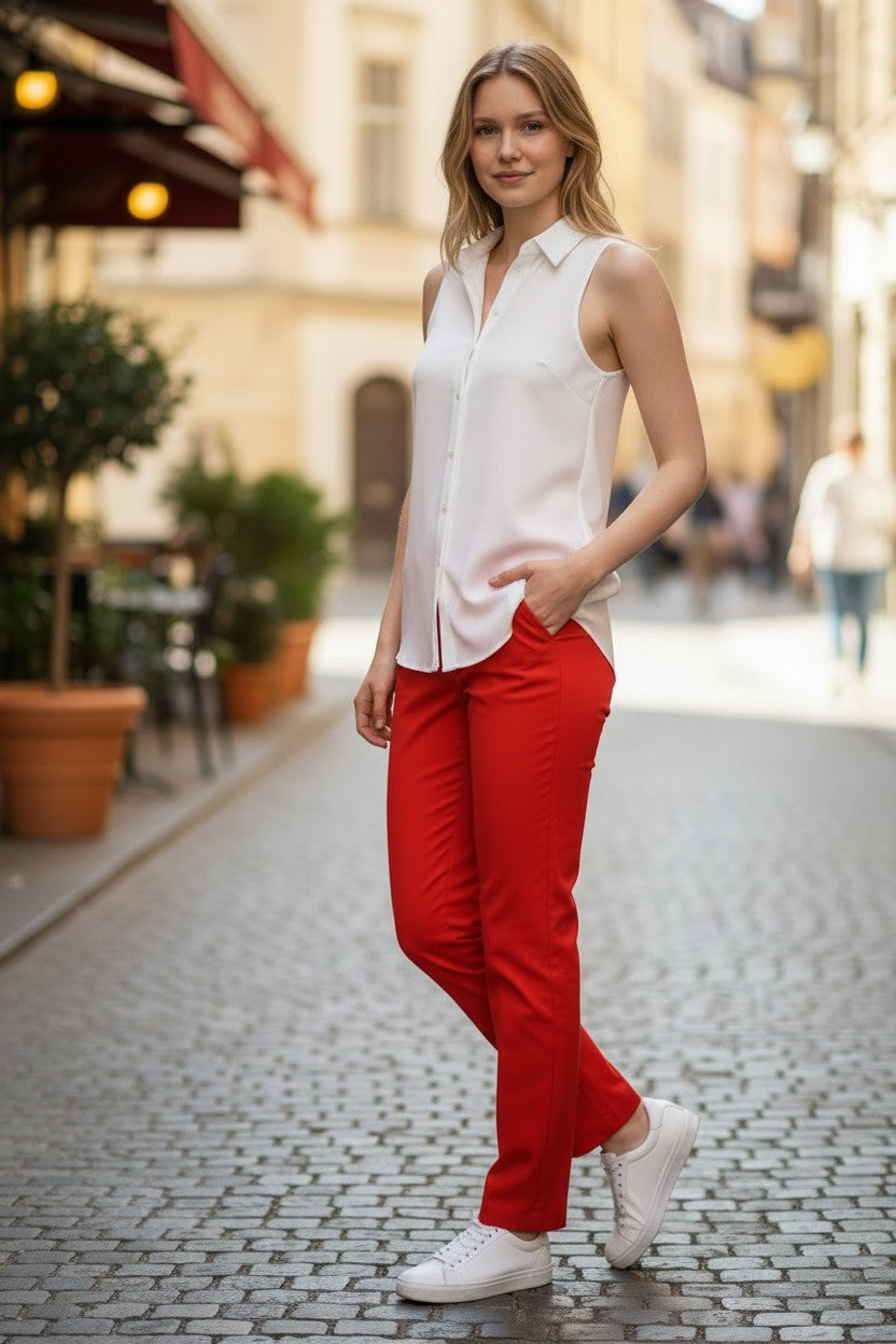 Missoni Tailored Red Trousers – Size IT 40
