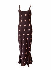 Mister Zimi Polka Dot Dress Burgundy – Size Petite