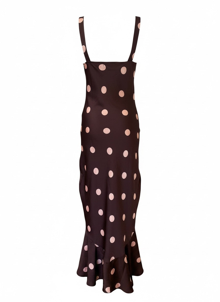 Mister Zimi Polka Dot Dress Burgundy – Size Petite