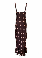 Mister Zimi Polka Dot Dress Burgundy – Size Petite