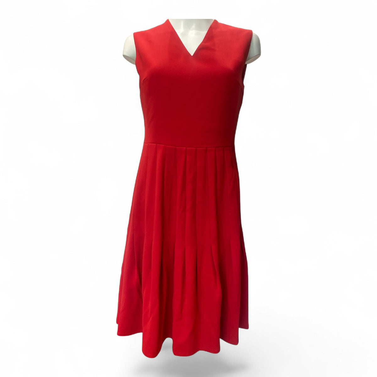 Mojo Draped Midi Dress – Red – No Size Tag - Estimated Small