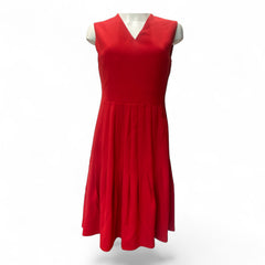 Mojo Draped Midi Dress – Red – No Size Tag - Estimated Small