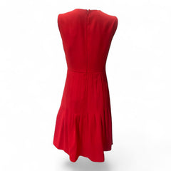 Mojo Draped Midi Dress – Red – No Size Tag - Estimated Small