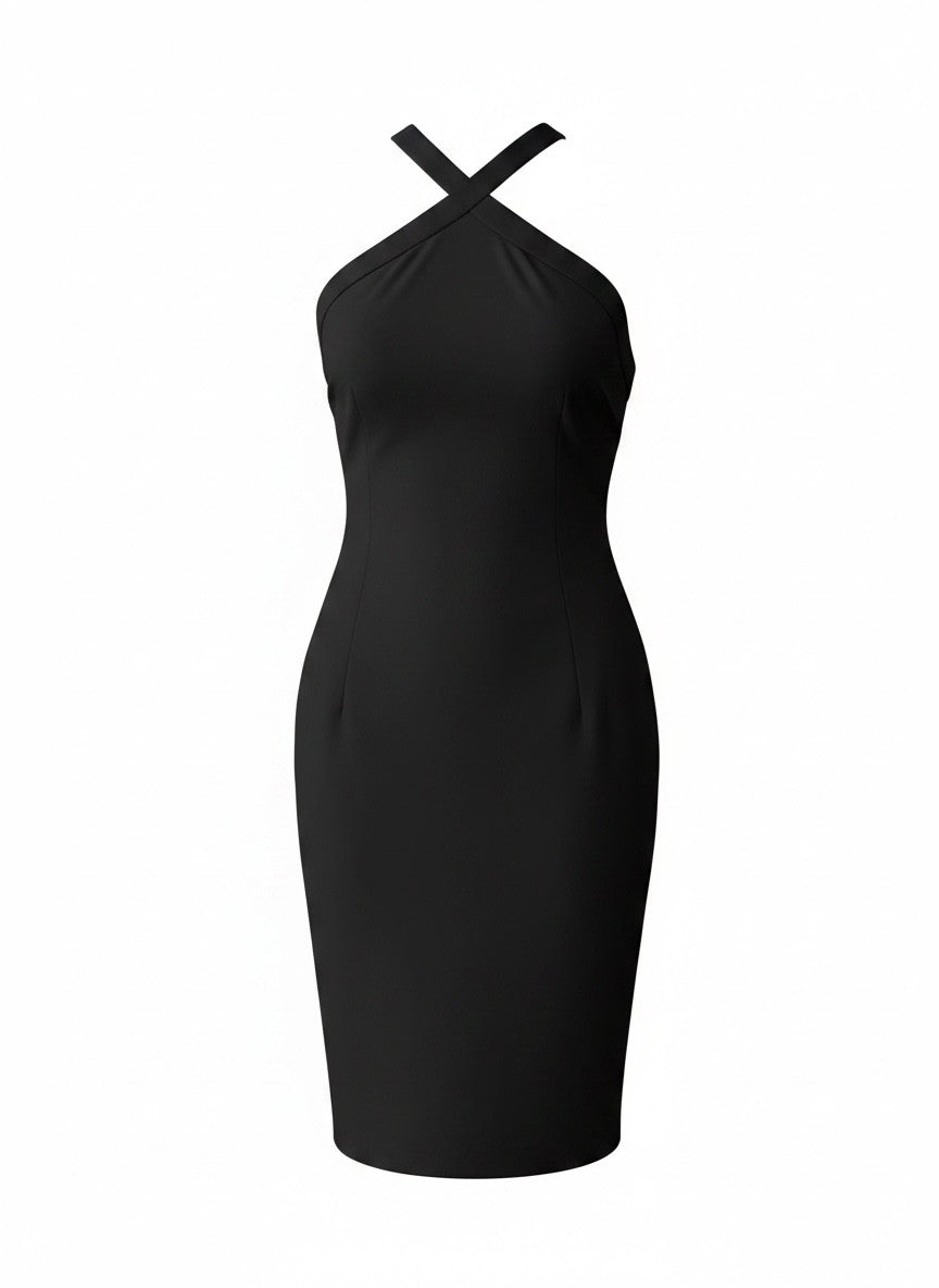 Moschino Halter-Neck Cocktail Dress – Black – Size IT 48