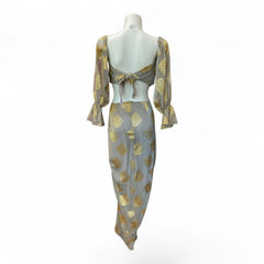 Mya Collection Silver & Gold Skirt and Top Set – Size S