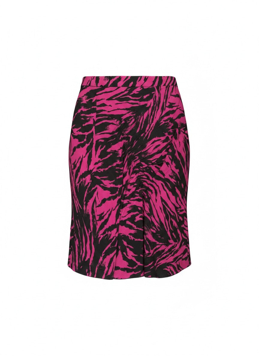 Nº21 Fuchsia & Black Animal Print Mini Skirt - Size 40