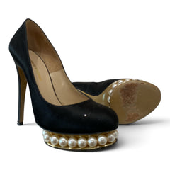 Nicholas Kirkwood Casati Pearl Platform Pumps – Black – Size 37
