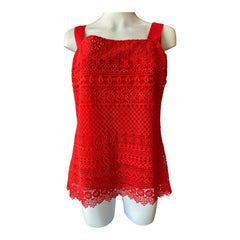 Oscar de la Renta Lace Top Red – Size 12