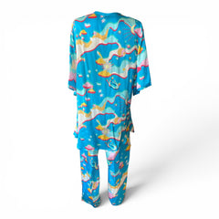Paolita "Astroelevator" Silk Marisa Kimono & Silk Pants Set – Size M