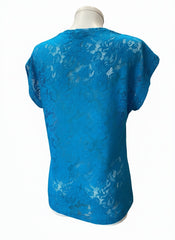 Paolita Turquoise Lace Sheer Top – Luxury Beachwear Cover-Up – Size No Tag