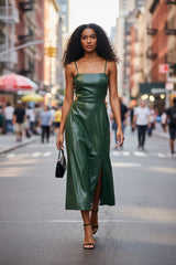 Phillip Lim Faux Leather Midi Dress - Size US 6