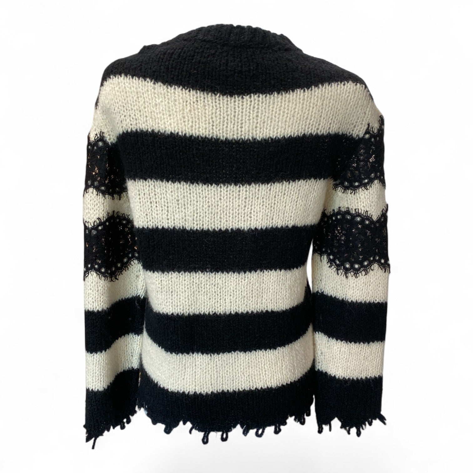 Philosophy di Lorenzo Serafini Lace Insert Striped Sweater – US Size 4