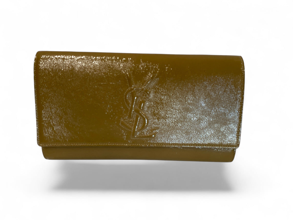 Yves Saint Laurent Belle de Jour Beige Leather Clutch Bag