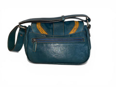 Christian Dior Vintage Gaucho Crossbody Bag Green Leather Saddle Style