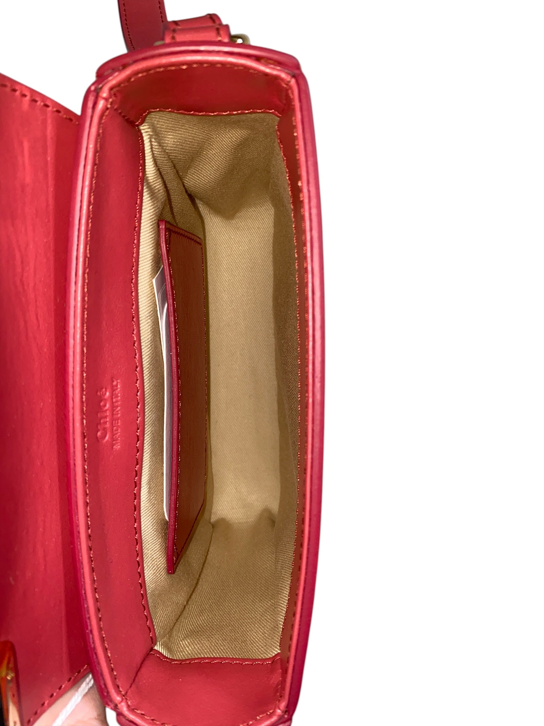 Chloé Mini Crossbody Bag Scarlet Pink Leather – Designer Small Shoulder Bag with Dust Bag & Tags