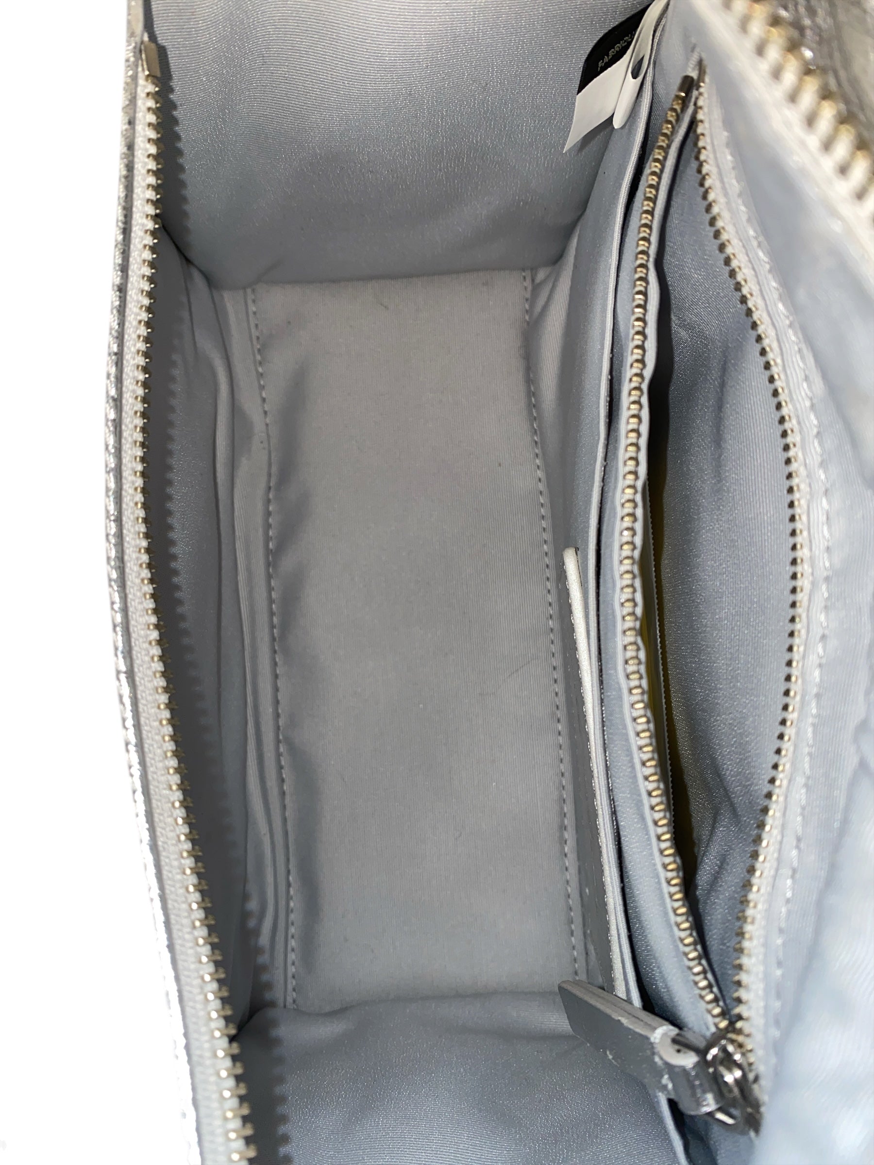 Marc Jacobs The Small Tote Bag Ασημί Μεταλλικό Δερμάτινο Crossbody
